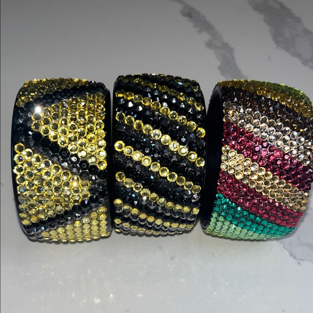 NWOT-Forever 21 Crystal Beaded Bangle Bracelets